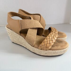 Sonoma Goods For Life Coraa Women's Espadrille Wedge Sandals Tan Size 6.5